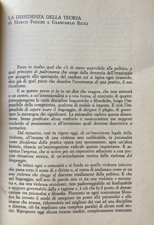 MARX, FREUD: DISSIDENZA O DISSENSO?