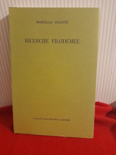 RICERCHE FILODEMEE. Macchiaroli,1969.