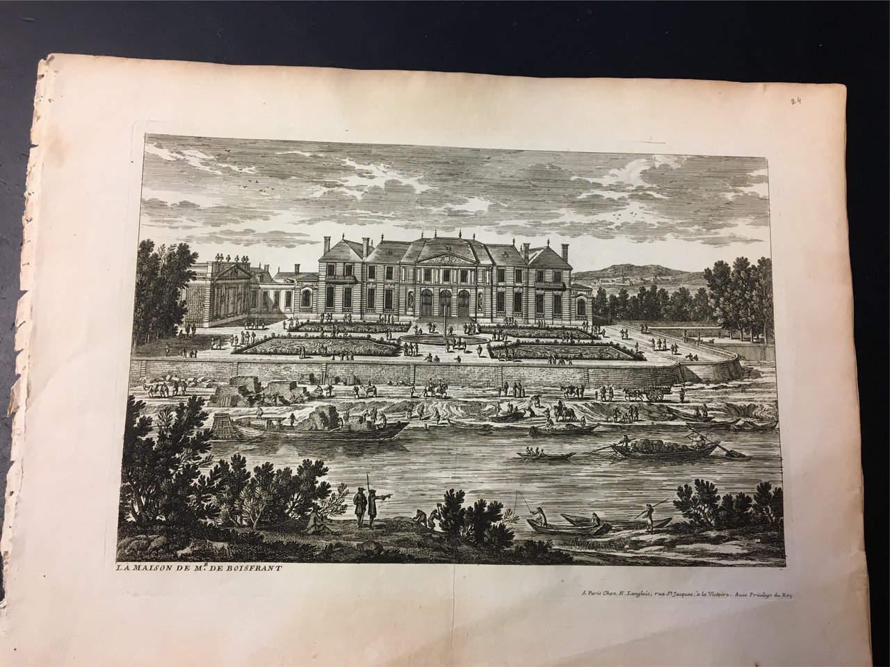 La maison de Mr. De Boisfrant. Paris. Langlois. (1680). Veduta …