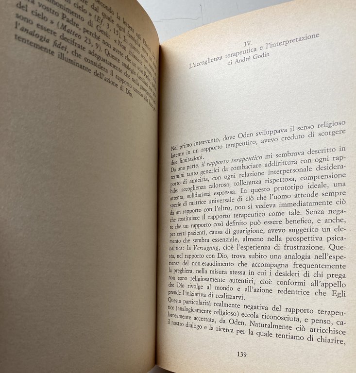 ESPERIENZA RELIGIOSA E INTERPRETAZIONE PSICANALITICA A CONFRONTO NELL'OSSERVAZIONE CLINICA E …