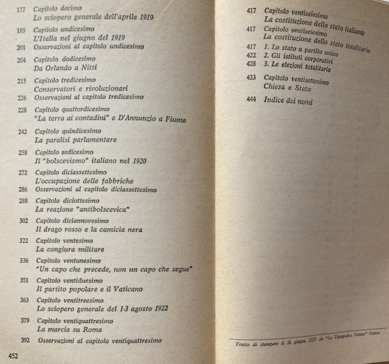 LE ORIGINI DEL FASCISMO IN ITALIA. LEZIONI DI HARVARD.