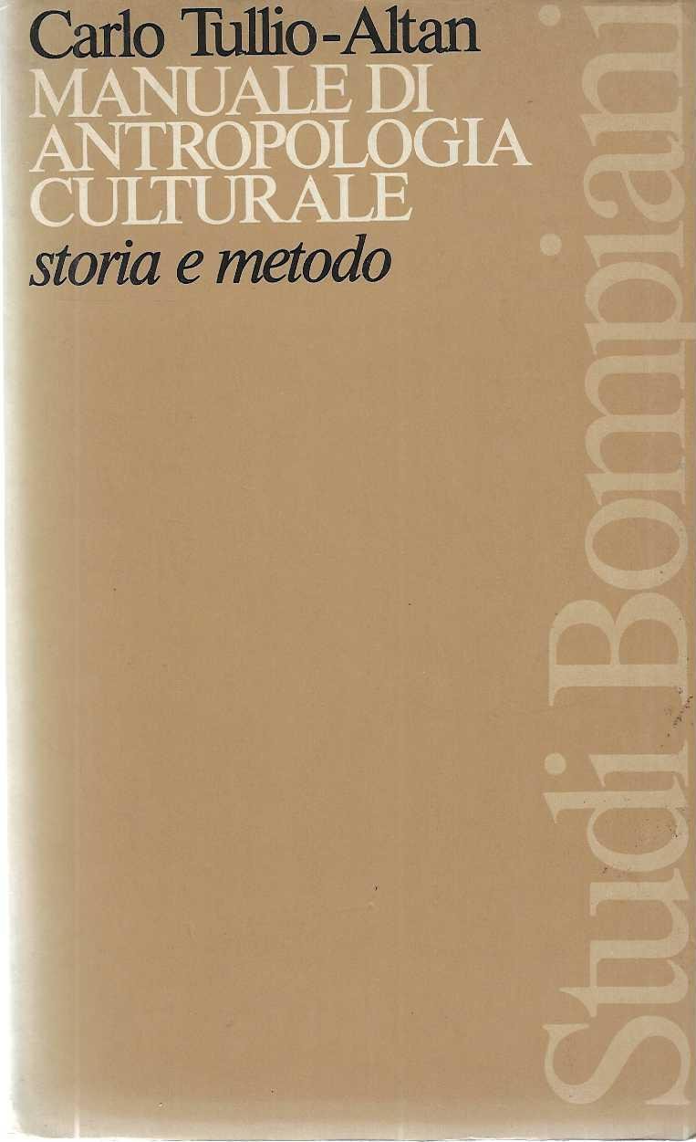 "Manuale di antropologia culturale" "storia e metodo"