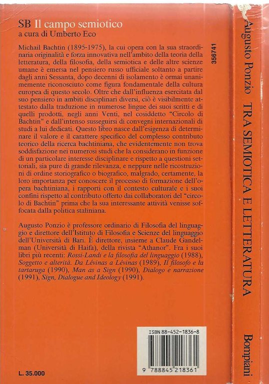 "Tra semiotica e letteratura" "Introduzione a Michail Bachtin"