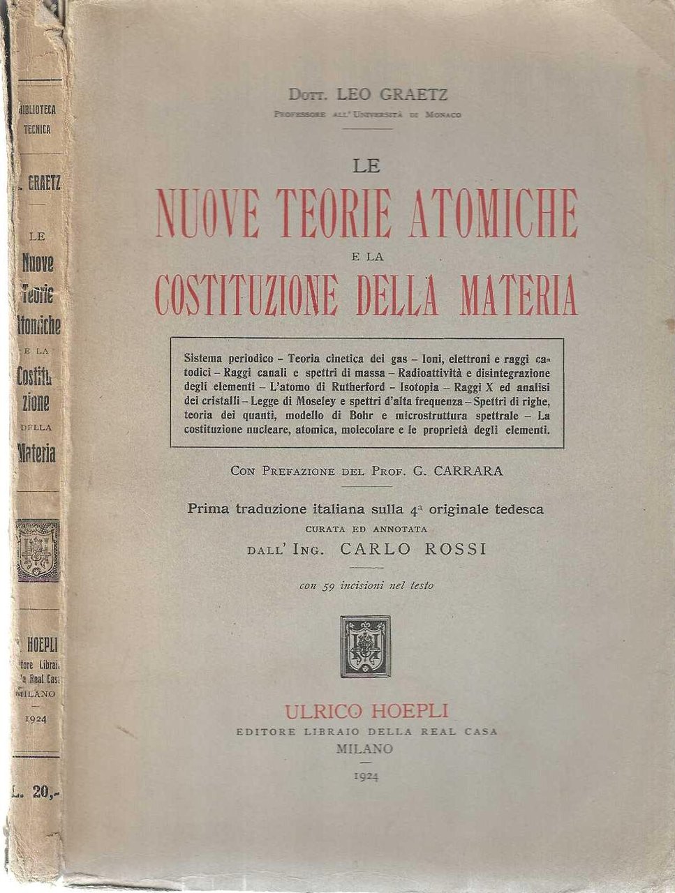 "Le nuove teorie atomiche e la costruzione della materia"