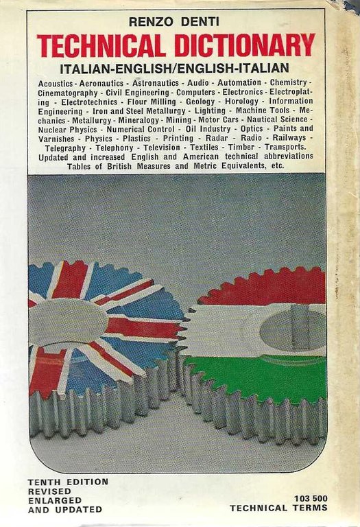 "Dizionario tecnico" "Italiano-Inglese" "Inglese-Italiano"