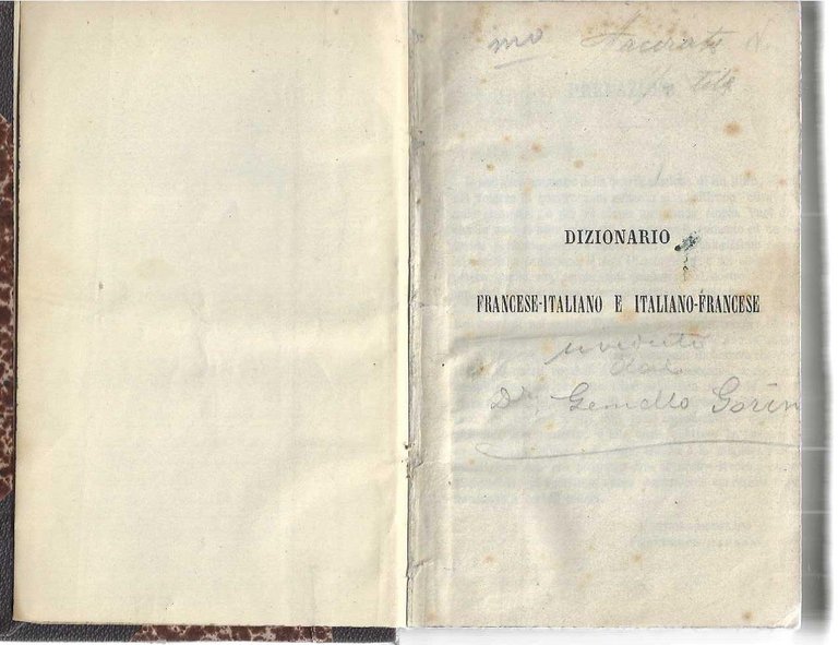 "Dizionario francese-italiano e italiano-francese"