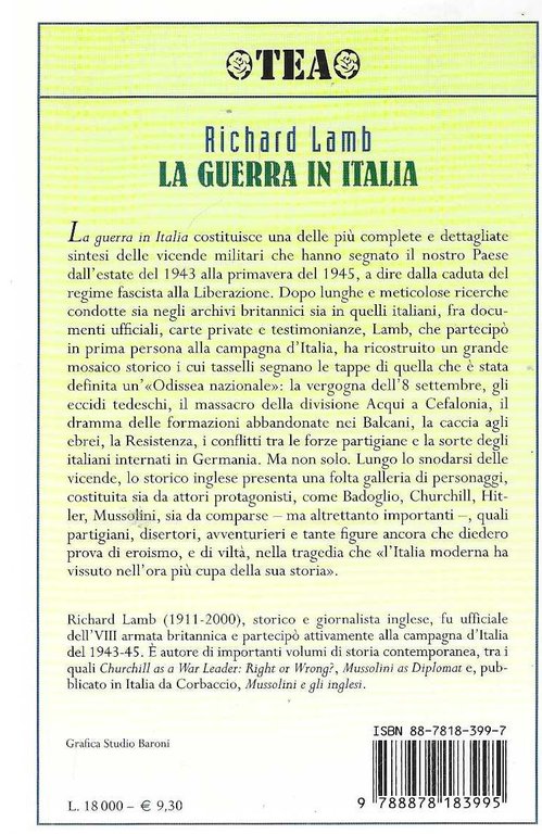 "La guerra in Italia" "1943-1945" "L'ora più cupa della storia …