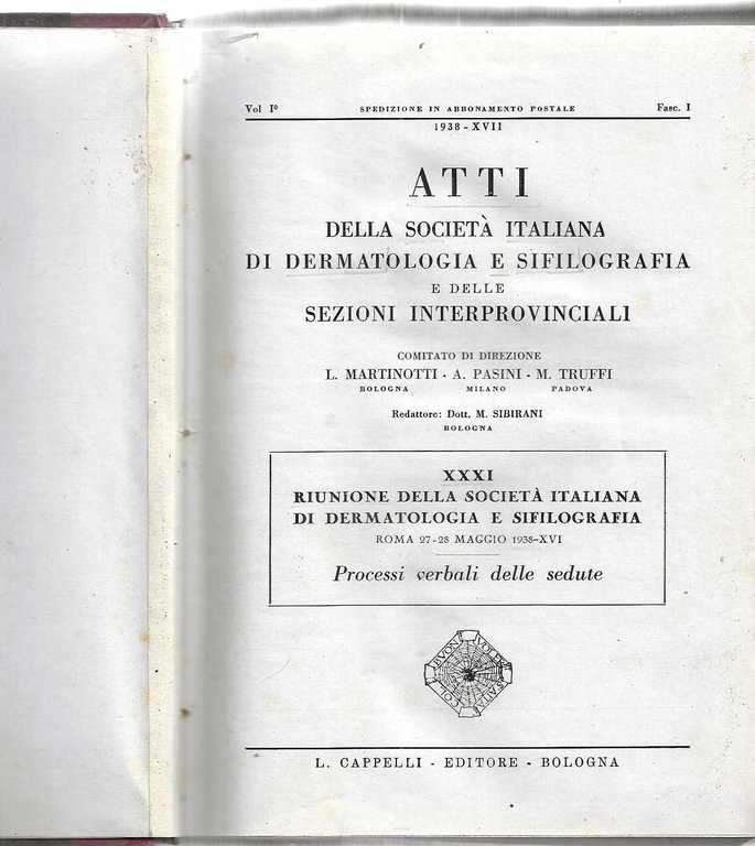 "Atti della società italiana di dermatologia e sifilografica"