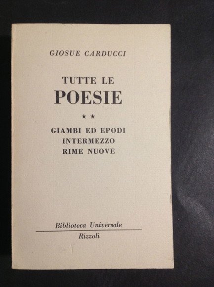 TUTTE LE POESIE - GIAMBI ED EPODI - INTERMEZZO - …