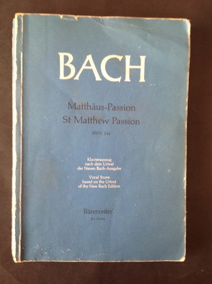 BACH MATTHAUS-PASSION ST MATTHEW PASSION