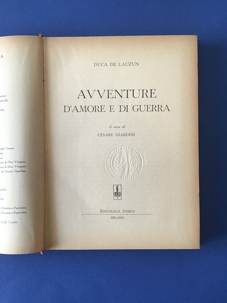 AVVENTURE D'AMORE E DI GUERRA