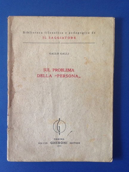 SUL PROBLEMA DELLA "PERSONA"