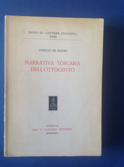 NARRATIVA TOSCANA DELL'OTTOCENTO