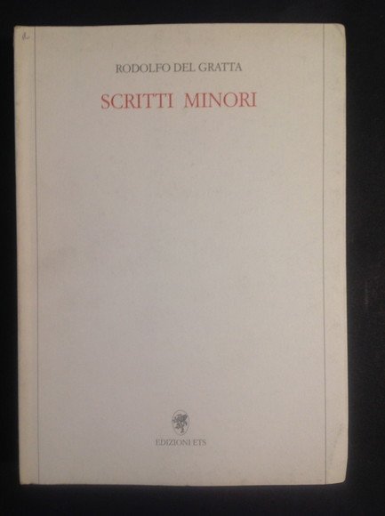SCRITTI MINORI | Immagine principale
