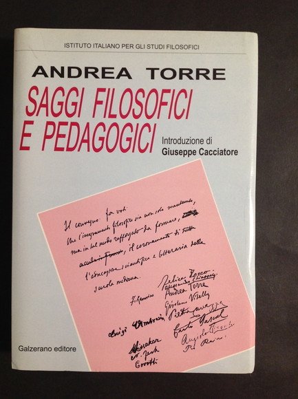 SAGGI FILOSOFICI E PEDAGOGICI