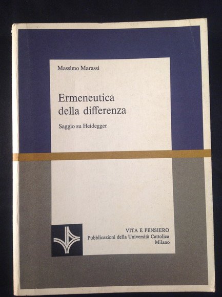 ERMENEUTICA DELLA DIFFERENZA SAGGIO SU HEIDEGGER