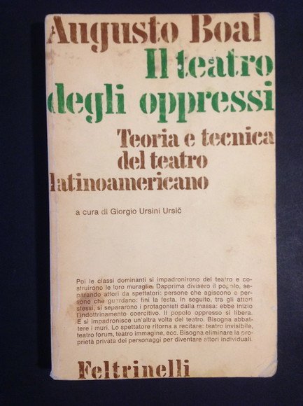 IL TEATRO DEGLI OPPRESSI TEORIA E TECNICA DEL TEATRO LATINOAMERICANO