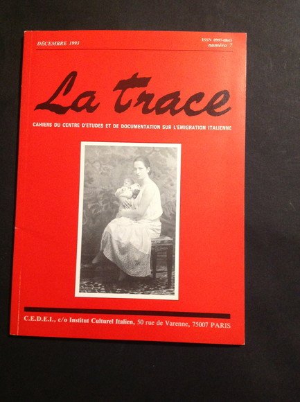 LA TRACE - N. 7 DECEMBRE 1993 CAHIERS DU CENTRE …
