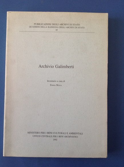 ARCHIVIO GALIMBERTI