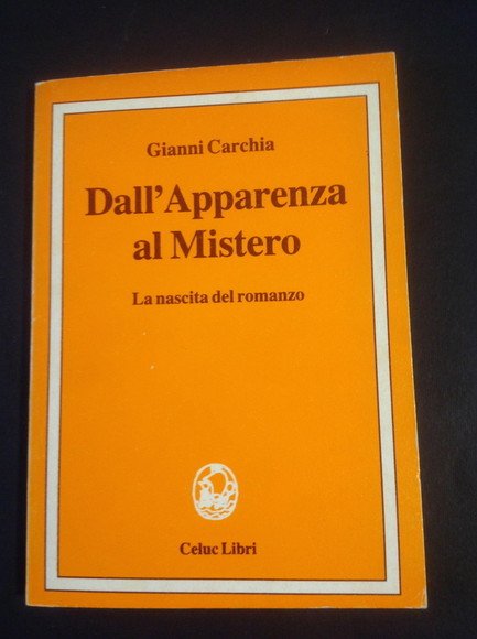 DALL'APPARENZA AL MISTERO LA NASCITA DEL ROMANZO