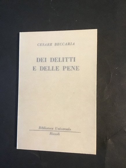 DEI DELITTI E DELLE PENE