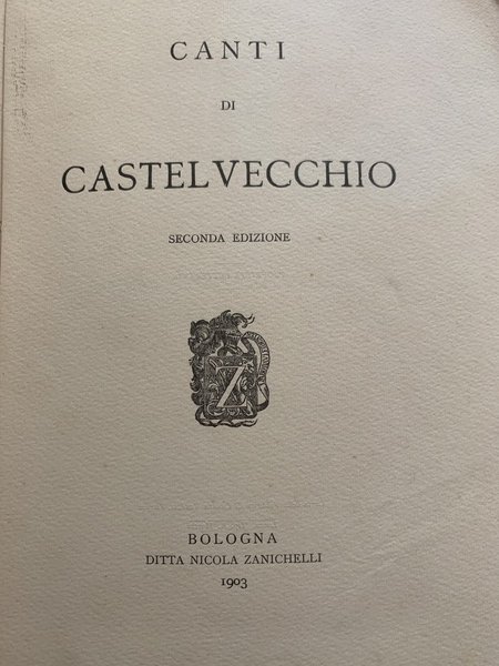 CANTI DI CASTELVECCHIO