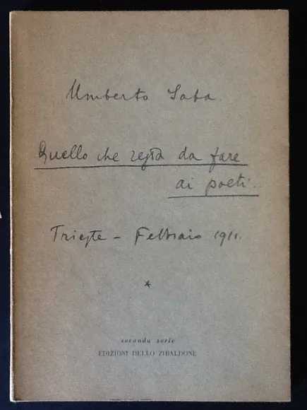 QUELLO CHE RESTA DA FARE AI POETI