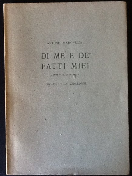 DI ME E DE' FATTI MIEI (1806-1870)
