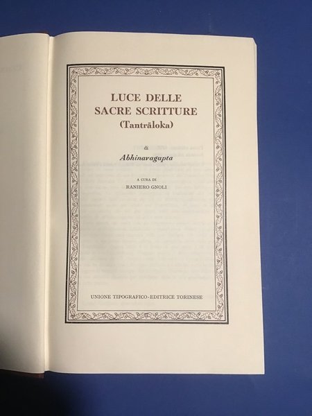 LUCE DELLE SACRE SCRITTURE (TANTRALOKA)