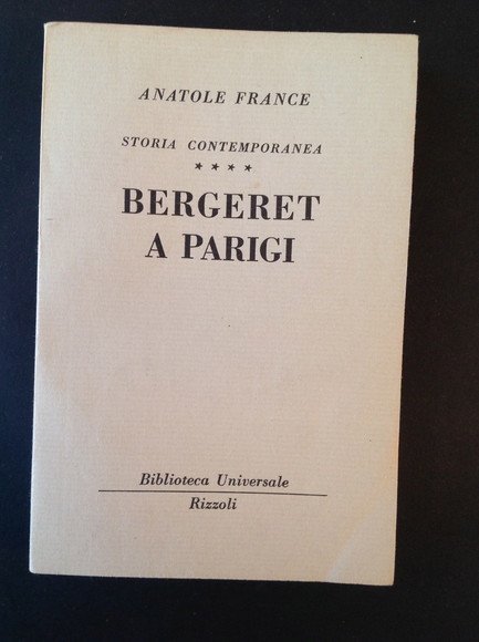 STORIA CONTEMPORANEA - BERGERET A PARIGI