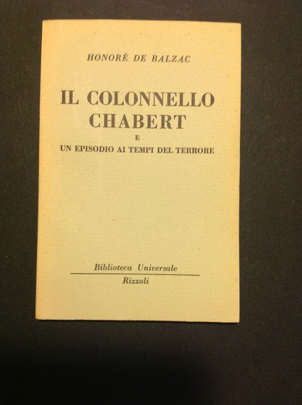 IL COLONNELLO CHABERT E UN EPISODIO AI TEMPI DEL TERRORE