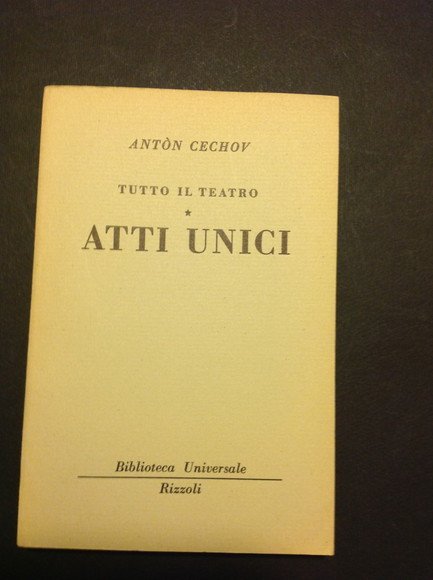 TUTTO IL TEATRO - ATTI UNICI