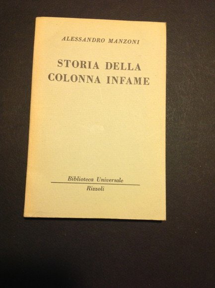 STORIA DELLA COLONNA INFAME