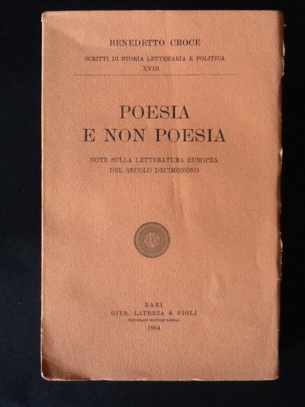 POESIA E NON POESIA. NOTE SULLA LETTERATURA EUROPEA DEL SECOLO …
