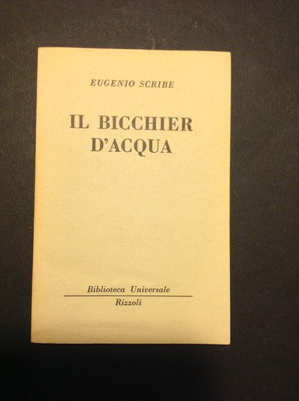 IL BICCHIER D'ACQUA