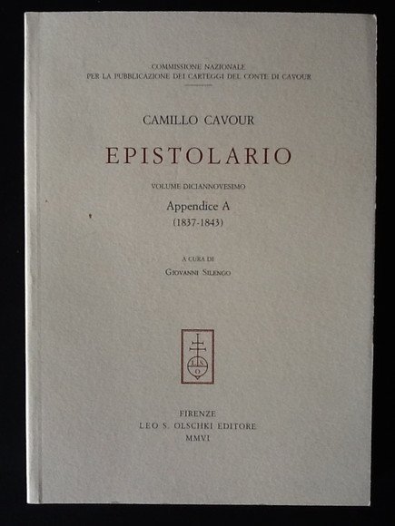 EPISTOLARIO. VOLUME DICIANNOVESIMO. APPENDICE A (1837 - 1843)VOLUME 19