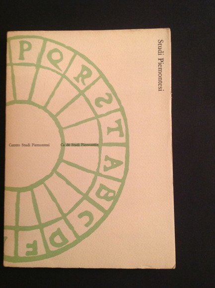 STUDI PIEMONTESI MARZO 1972, VOL. I, FASC. 1