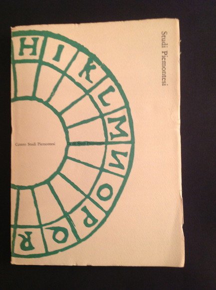 STUDI PIEMONTESI MARZO 1981, VOL. X, FASC. 1