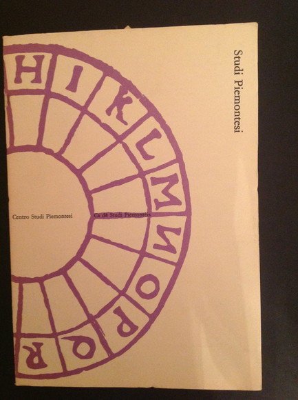 STUDI PIEMONTESI NOVEMBRE 1988, VOL. XVII, FASC. 2