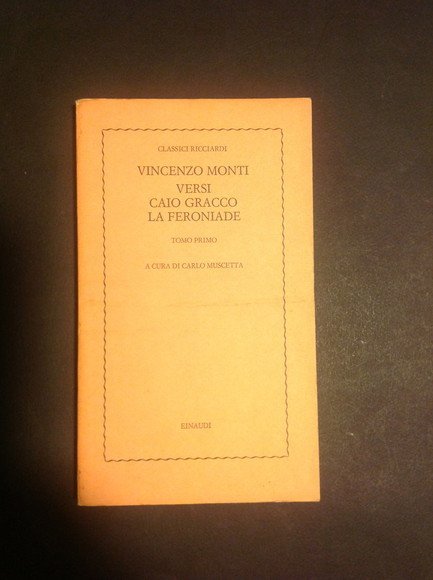 VERSI - CAIO GRACCO - LA FERONIADE SCELTA