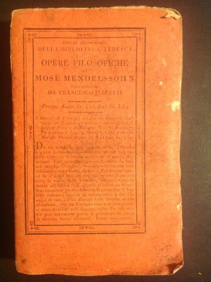OPERE FILOSOFICHE VOLGARIZZATE DA FRANCESCO PIZZETTI