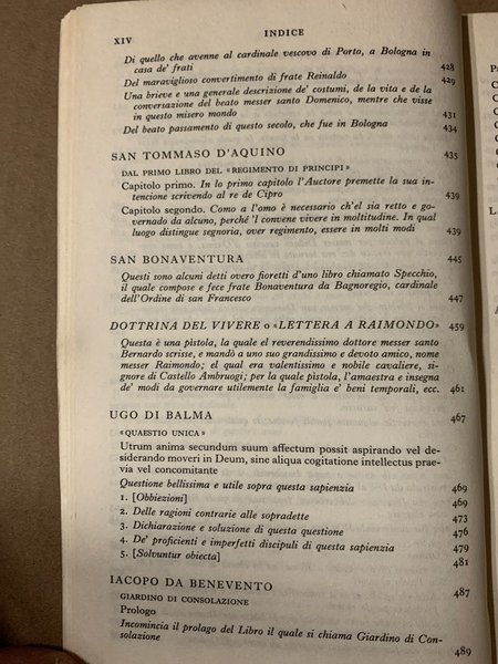 SCRITTORI DI RELIGIONE DEL TRECENTO. VOLGARIZZAMENTI - TOMO I, II, …