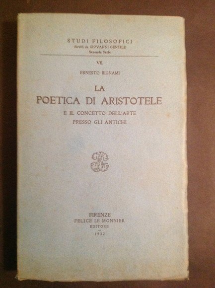 LA POETICA DI ARISTOTELE E IL CONCETTO DELL'ARTE PRESSO GLI …