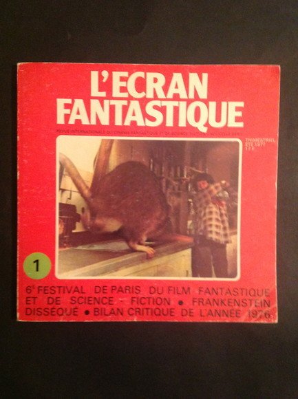 L'ECRAN FANTASTIQUE REVUE INTERNATIONALE DU CINEMA FANTASTIQUE ET DE SCIENCE-FICTION …