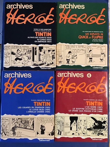 ARCHIVES HERGE' - TOME 1, 2, 3, 4