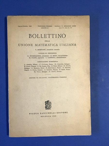 BOLLETTINO DELL'UNIONE MATEMATICA ITALIANA