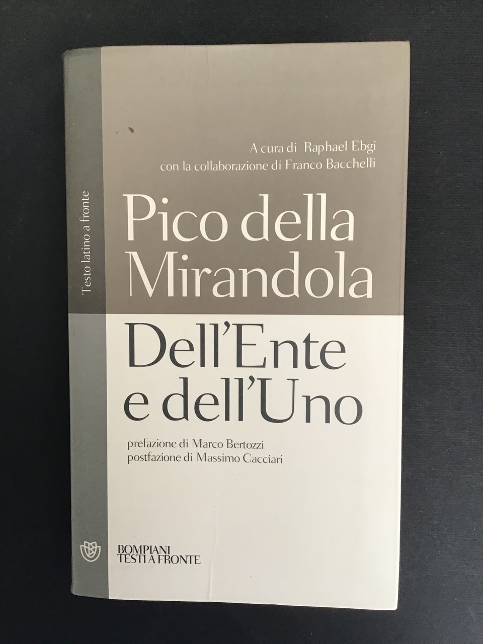 DELL'ENTE E DELL'UNO