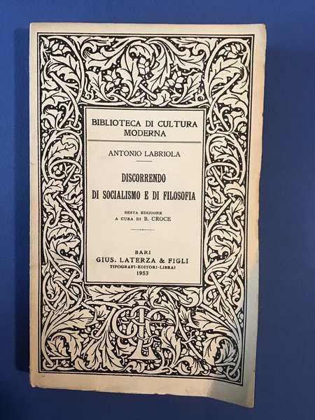 DISCORRENDO DI SOCIALISMO E DI FILOSOFIA