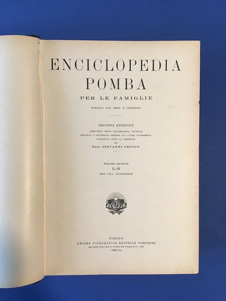 ENCICLOPEDIA POMBA PER LE FAMIGLIE - VOL. II