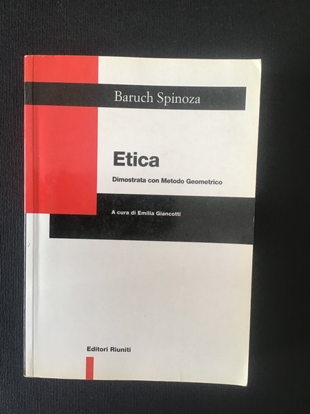 ETICA. DIMOSTRATA CON METODO GEOMETRICO